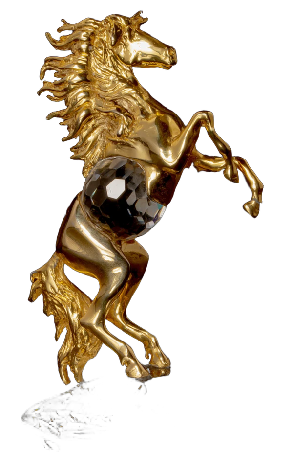 Cavalo Empinado Decorativo Cristal Asfour