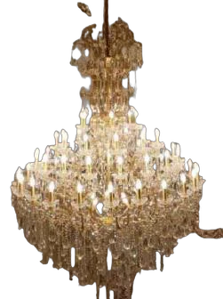 Lustre de Cristal Sob Medida Dourado