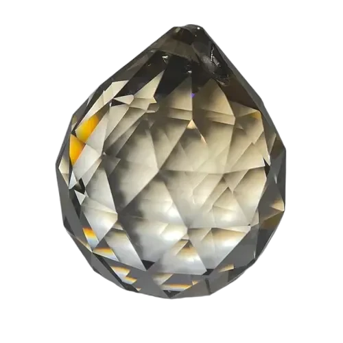 Esfera de Cristal K9 Star Âmbar 40mm