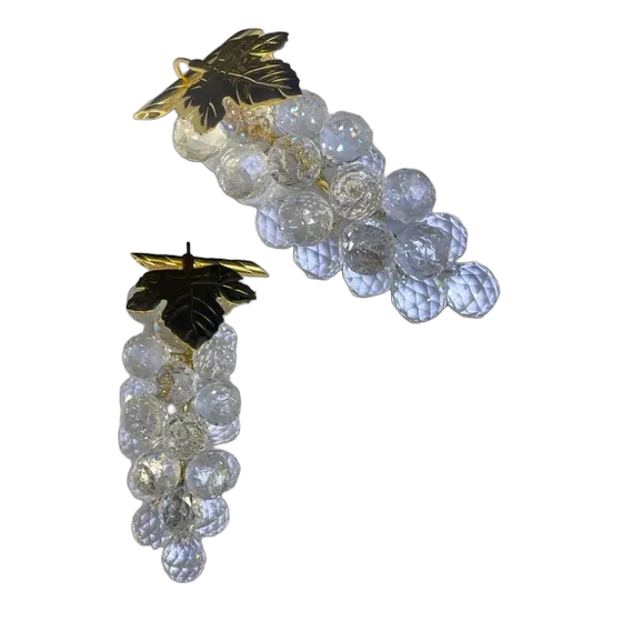 Cacho De Uvas Decorativo Cristal Asfour
