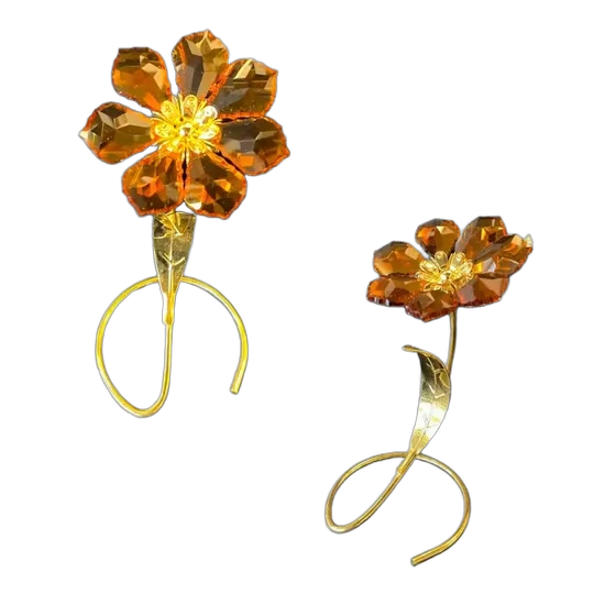 Flor De Cristal Asfour Joia Decorativa