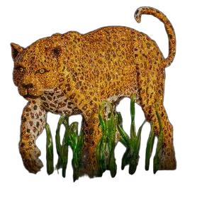 Onça Leopardo Decorativa Cristal Asfour