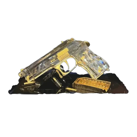 Pistola De Cristal Asfour Decorativa Cristal Misstrass